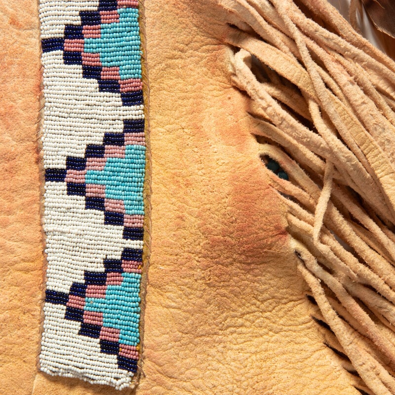 Apsáalooke Child's Beaded Hide Shirt - 2