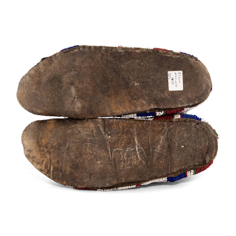 Sioux Beaded Buffalo Hide Moccasins - 3