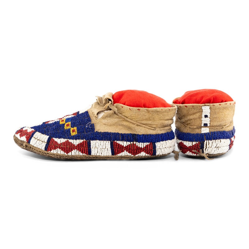 Arapaho Beaded Hide Moccasins - 2