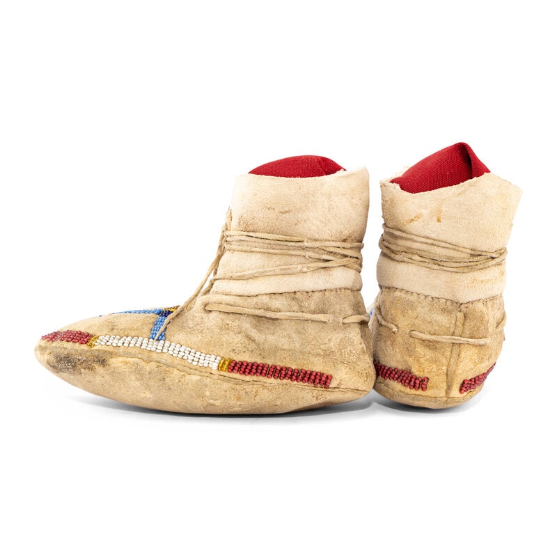 Cheyenne Child's Beaded Hide Moccasins - 2
