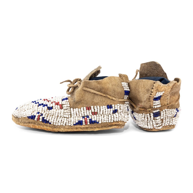 Cheyenne Child's Beaded Hide Moccasins - 3