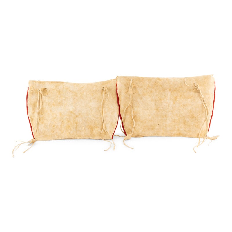 Apsáalooke [Crow] Beaded Hide Possible Bags, Matched Pair - 2