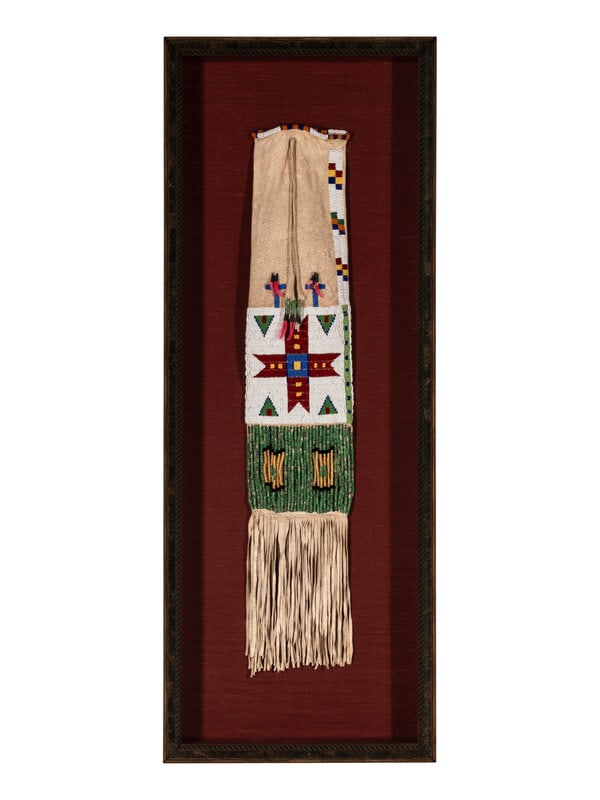 Northern Plains Beaded Hide Tobacco Bag - 2