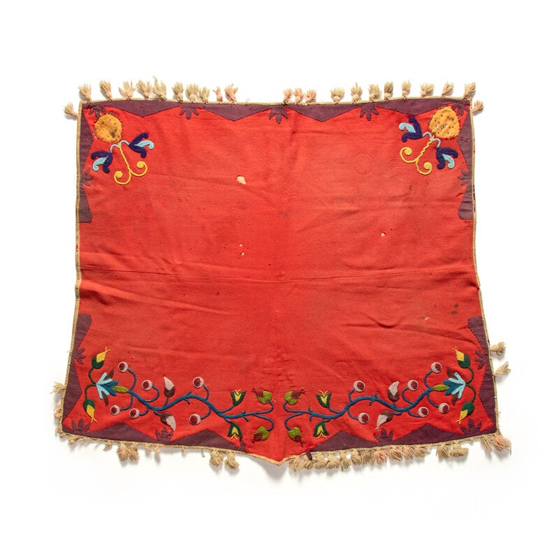 Nez Perce Beaded Wool Saddle Blanket - 2