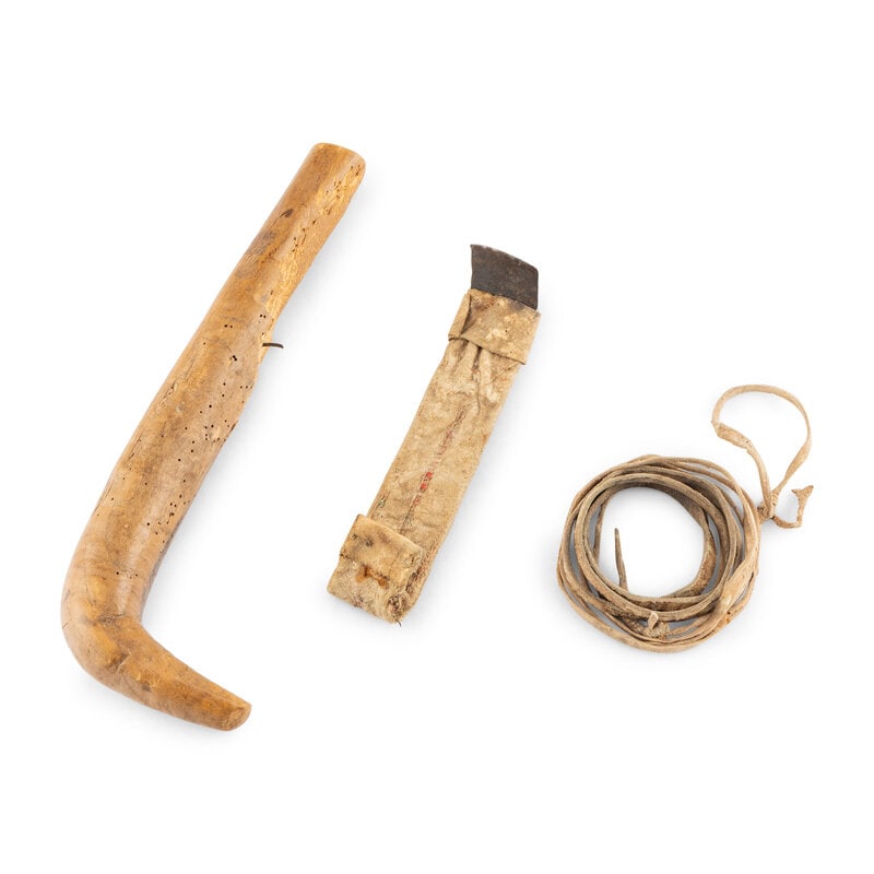 Plains Hide Scraper, with Tallies and Quilled Decoration - 2