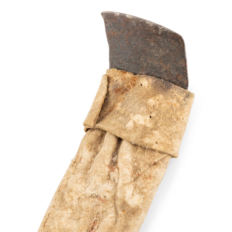 Plains Hide Scraper, with Tallies and Quilled Decoration - 8