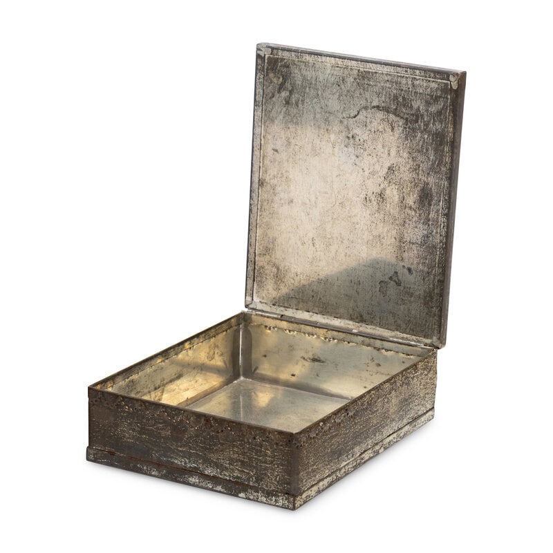 Harrison Begay (Diné, 1917-2012) Tinwork Box, with Talking God and Water Sprinkler Painting - 2