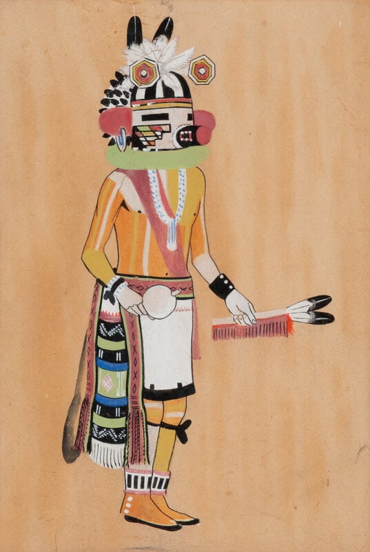 Series of Katsina Paintings tempera on paper - 3