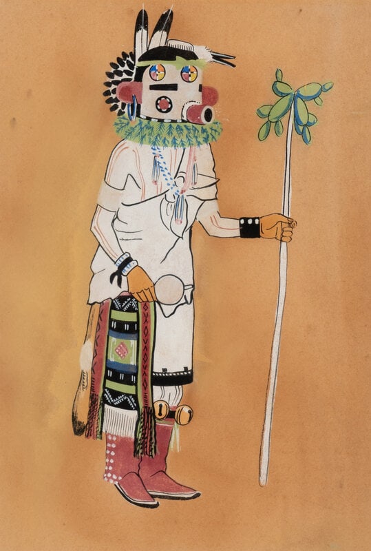 Series of Katsina Paintings tempera on paper - 5