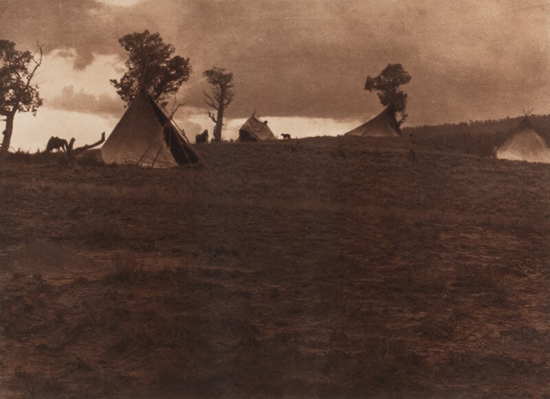 Edward S. Curtis (American, 1868-1952) A Hilltop Camp - Jicarilla, Plate 24 - 3