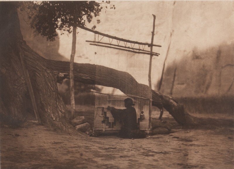 Edward S. Curtis (American, 1868-1952) The Blanket Weaver - Navaho, Plate 34 - 3