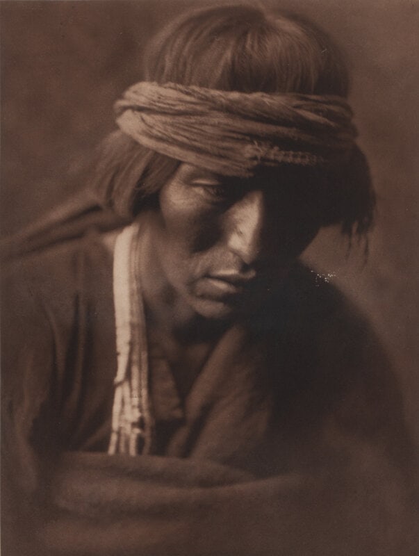 Edward S. Curtis (American, 1868-1952) Hastobiga, Navaho Medicine-Man, Plate 35 - 3
