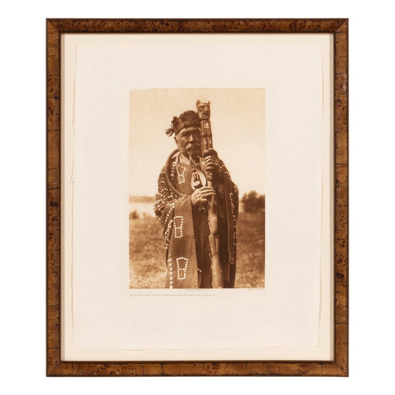 Edward S. Curtis (American, 1868-1952) Hamasaka in Tlu'wulahu Costume with Speaker's Staff - Qagyuhl - 2