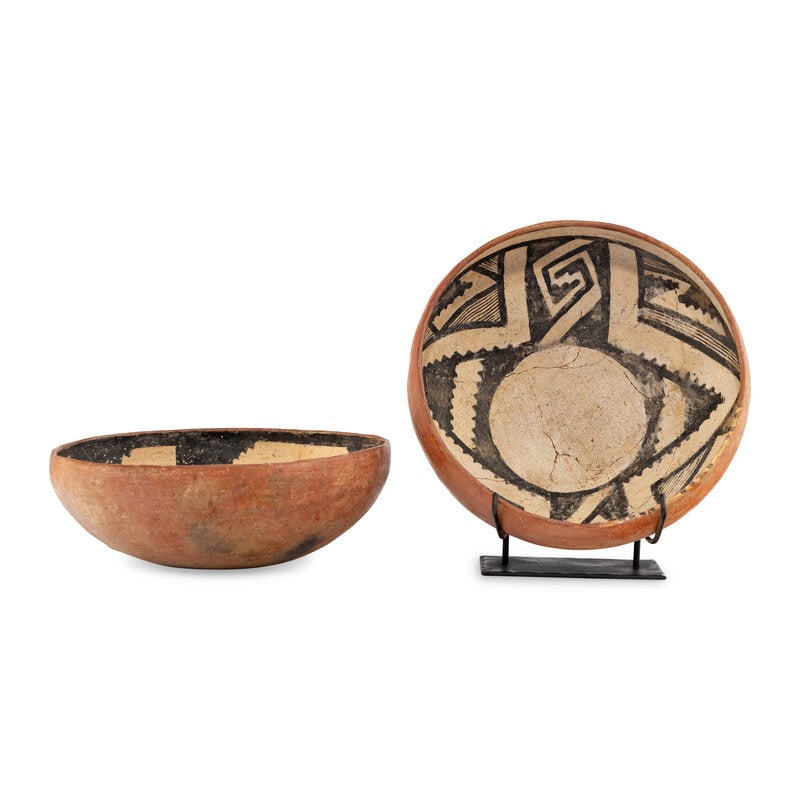 Ancestral Pueblo, Gila Black-on-White Pottery Bowls - 2