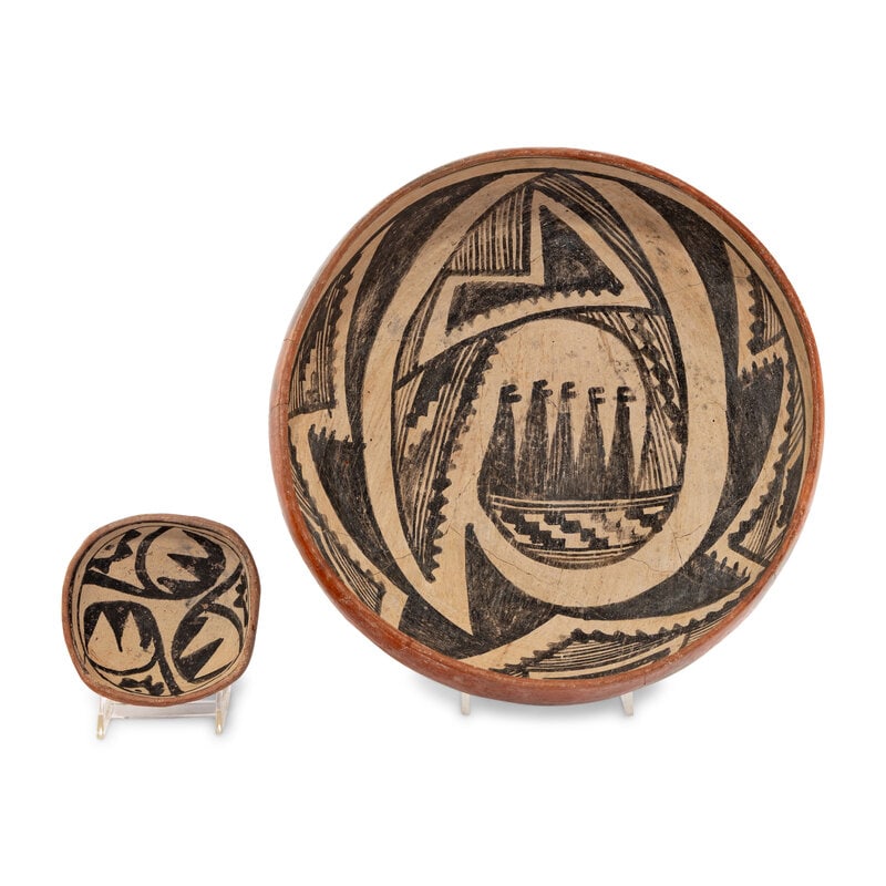 Ancestral Pueblo, Gila Polychrome Pottery Bowls - 6