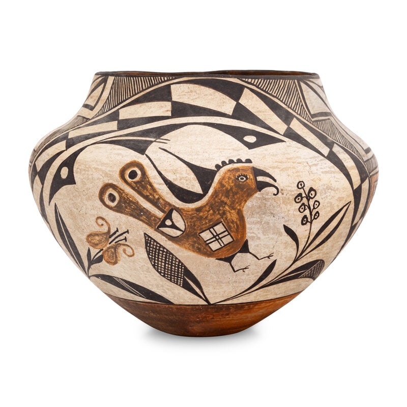 Acoma Polychrome Pottery Jar (1 of 3)