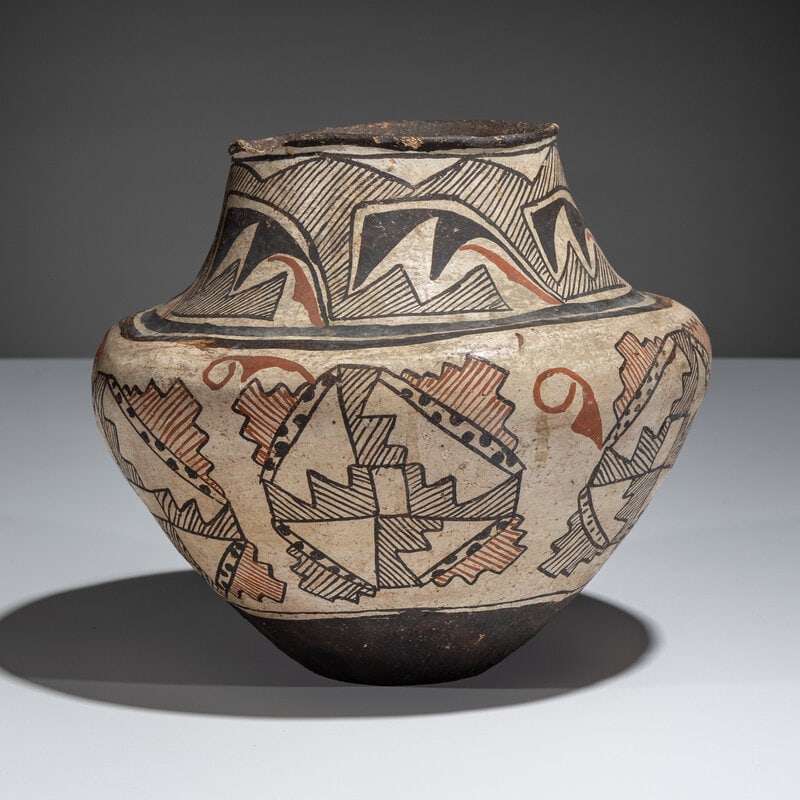 Zuni Three-Color Pottery Jar - 2