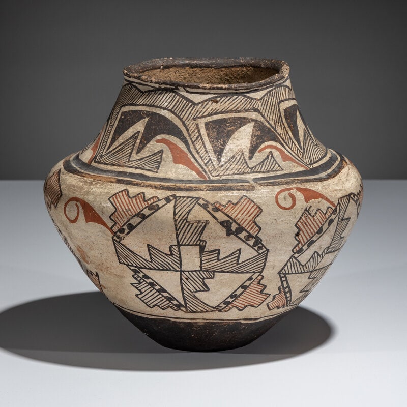 Zuni Three-Color Pottery Jar - 4