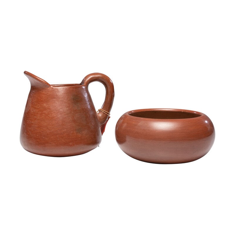 Rose Gonzales (San Ildefonso, 1900-1989) Award-Winning Redware Pottery Jars - 2