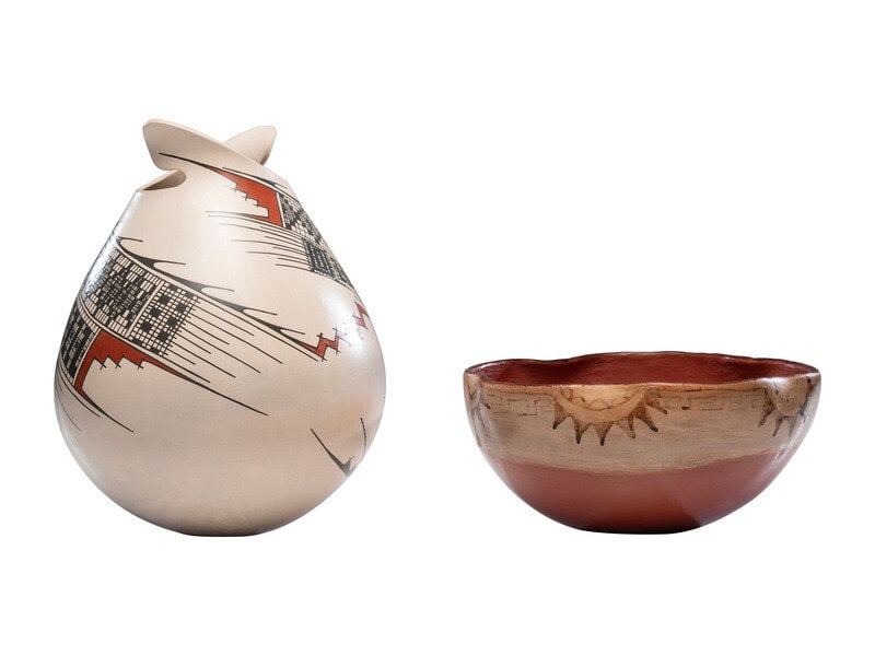Mata Ortiz and Maricopa Pottery Jars - 2