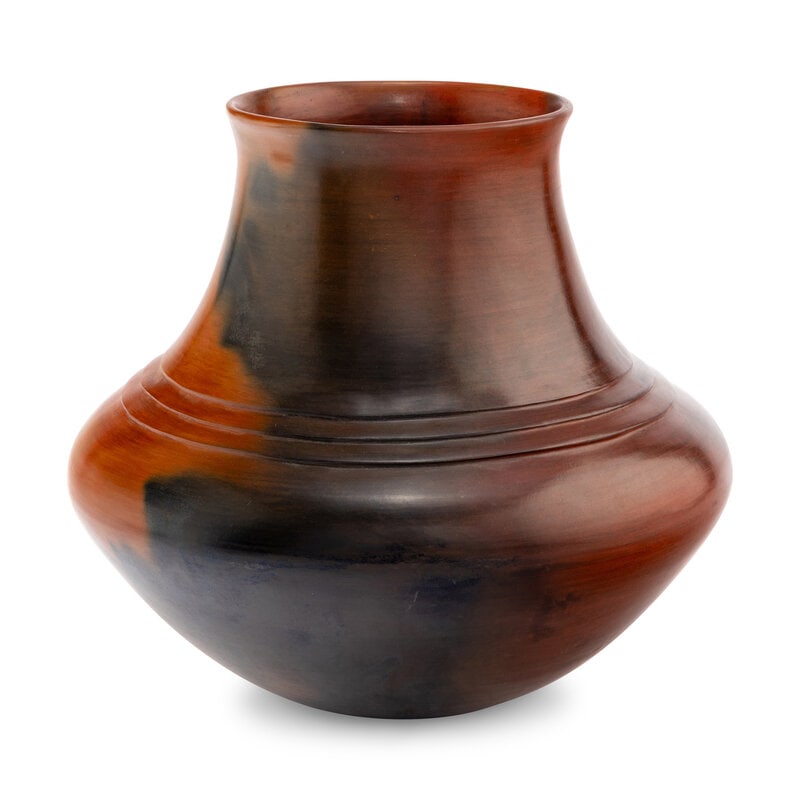 Samuel Manymules (Diné, b. 1963) Pottery Jar: Samuel Manymules (Diné, b. 1963) Pottery Jar signed on baseheight 11-3/4 inches x diameter 13-1/2 inches Property from the Collection of John Benson of Minneapolis, Minne