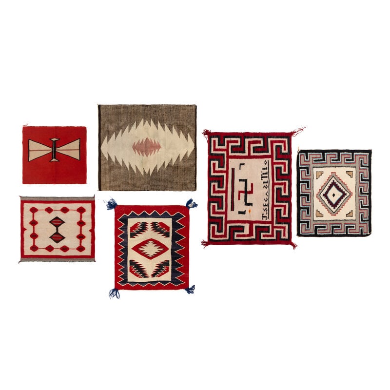 Collection of Navajo Samplers, including Germantown [Rug]: Collection of Navajo Samplers, including Germantown [Rug] first half 20th century lot of 6, sizes include: 21 x 23-1/2 inches 27 x 25 inches 31 x 27 inches 18 x 20 inches 23-1/2 x 28 inches 26-1/2 x