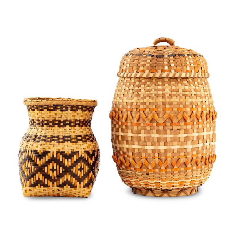 Rowena Bradley AND Mary Jane Lossiah (Cherokee, 1922-2003 / 20th century) Cherokee Baskets (1 of 4)