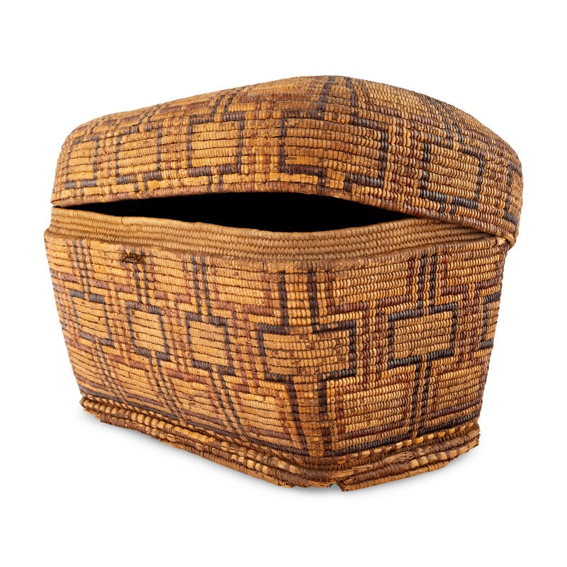 Thompson River Polychrome Imbricated Storage Basket - 3