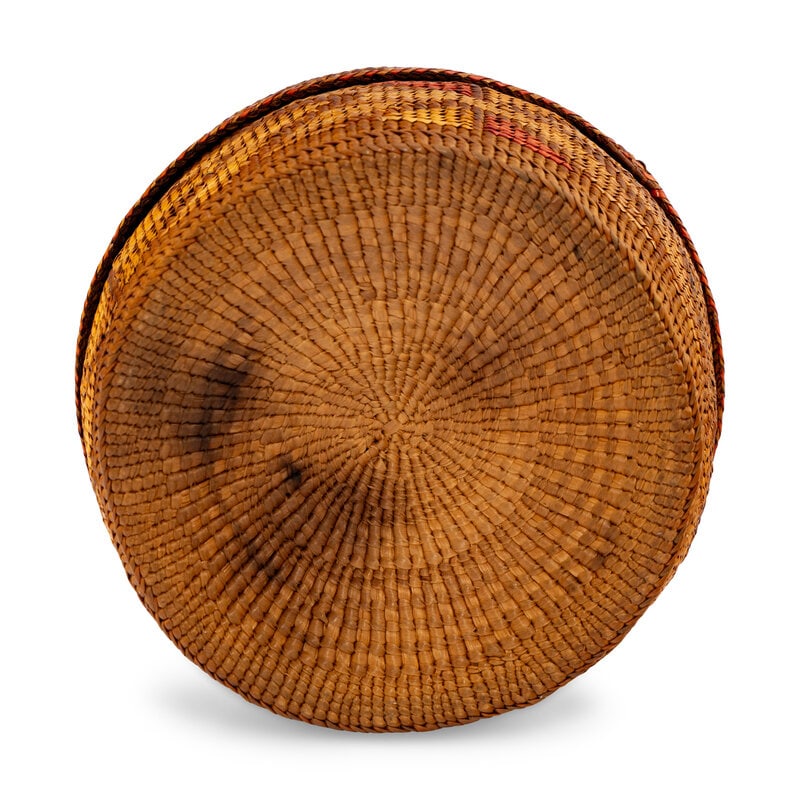 Tlingit Polychrome Rattletop Basket - 7