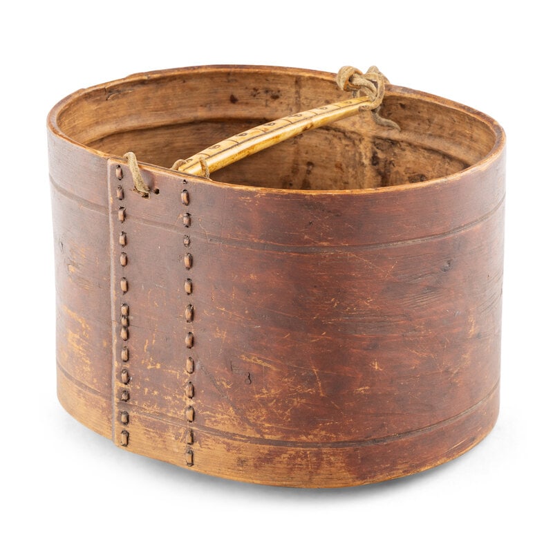 Yup'ik Bentwood Bucket, with Handle - 2