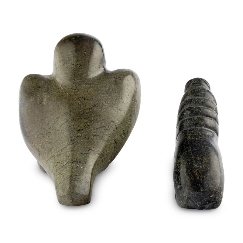 Inuit Carved Soapstone Walrus and Ptarmigan - 5