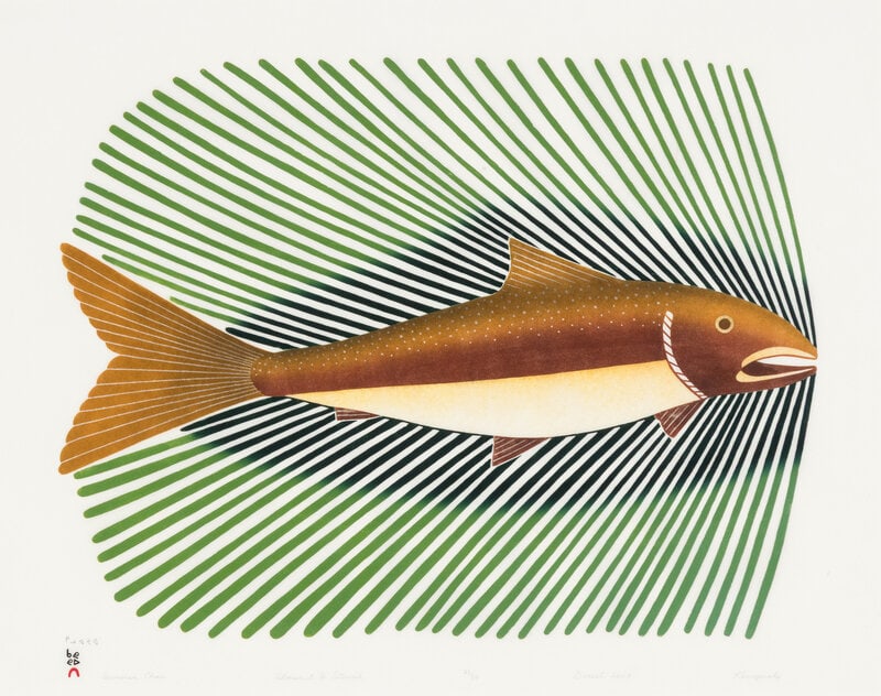 Kenojuak Ashevak (Inut [Kinngait], 1927-2013) Summer Char, edition 21/50, 2003 (1 of 3)