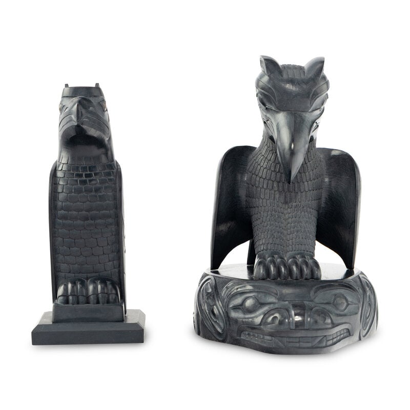 Chris Russ AND Ed Russ (Haida, b. 1956 / b. 1953) Argillite Birds - 2