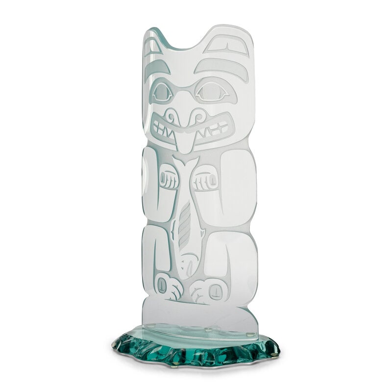David Montpetit (Canadian, b. 1951) Glass Bear Totem, 163/250 - 3