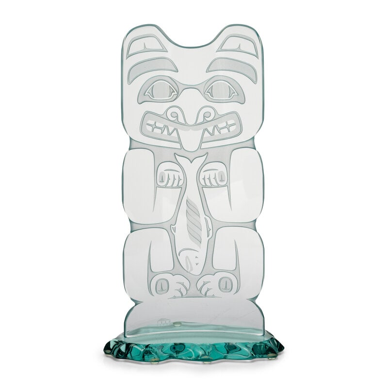 David Montpetit (Canadian, b. 1951) Glass Bear Totem, 163/250 - 5