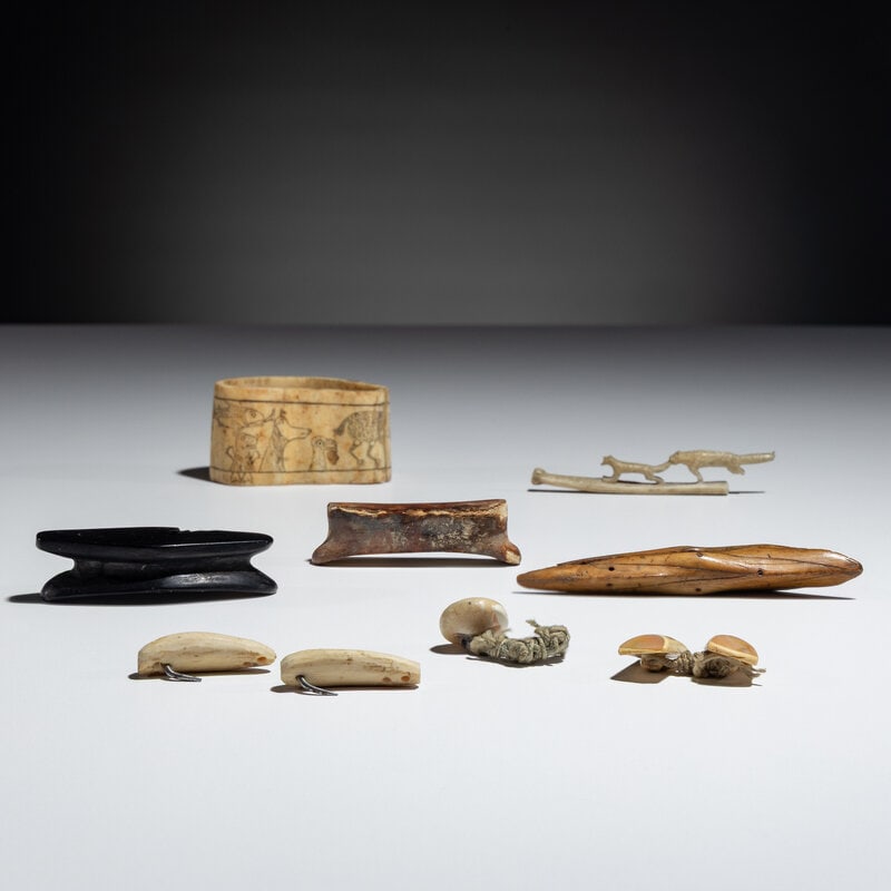 Collection of Inuit Harpoon Head, Buttons, Labrets, PLUS - 2