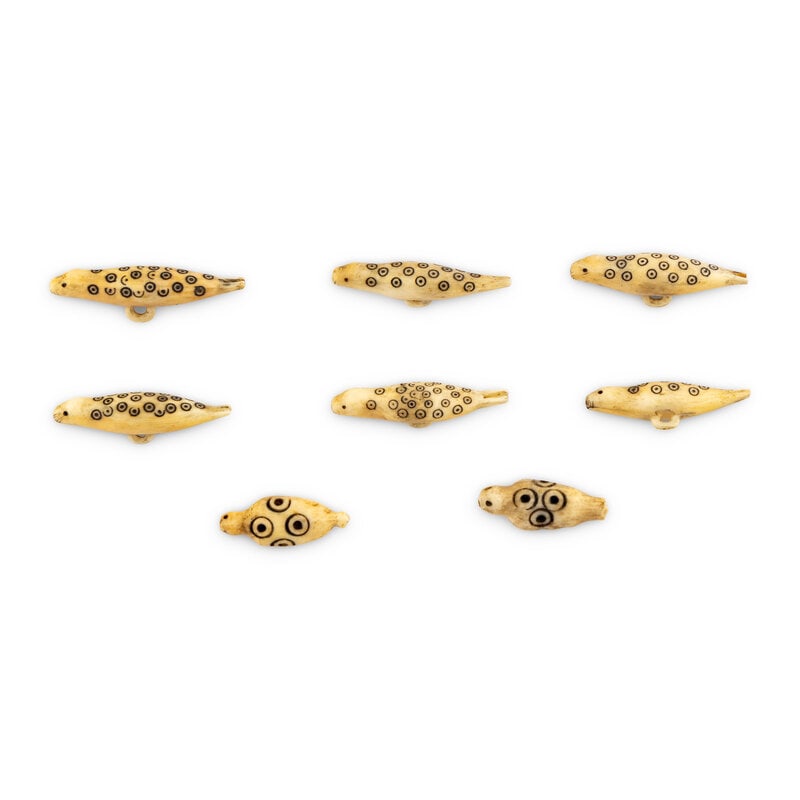 Alaskan Native Decorated Seal Buttons - 2