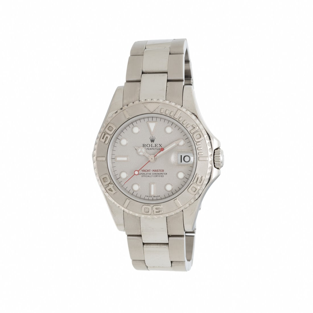 Rolex, Ref. 168622, Stainless Steel and Platinum 'Yacht-Master' Watch: Rolex, Ref. 168622, Stainless Steel and Platinum 'Yacht-Master' WatchMaker: RolexModel: Yacht-MasterReference number: 168622Serial number: Y265717Year: Circa 2003Case size: Approx. 35 mmCase material: