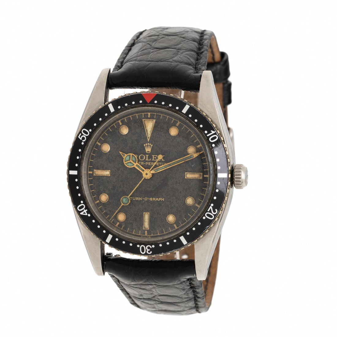 Rolex, Ref. 6202, Stainless Steel 'Turn-O-Graph' Watch: Rolex, Ref. 6202, Stainless Steel 'Turn-O-Graph' WatchMaker: RolexModel: Oyster Perpetual Turn-O-GraphReference number: 6202Serial number: 850567Year: Circa 1953Case size: Approx. 35 mmCase material: