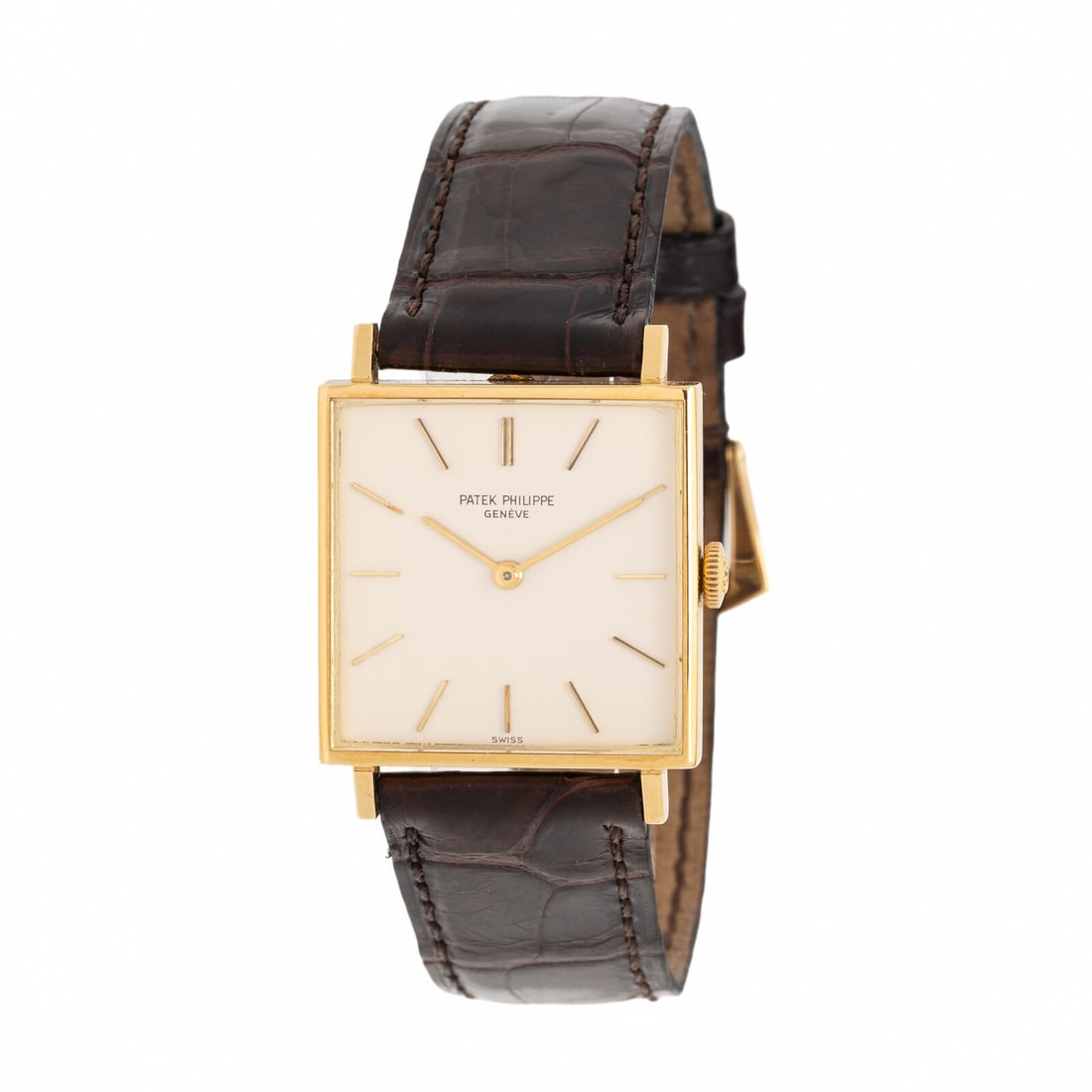 Patek Philippe, Ref. 3430, 18K Yellow Gold Square Watch, with Patek Philippe Extract from the (1 of 3)