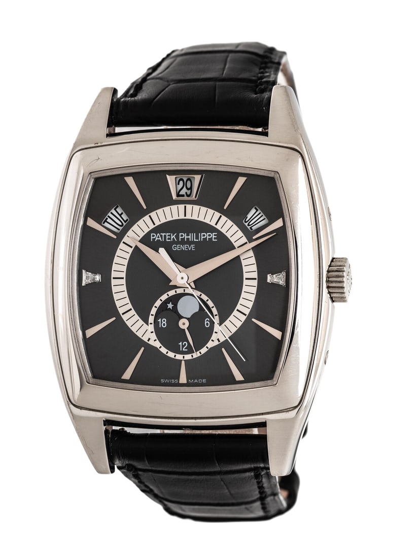 Patek Philippe, Ref. 5135P, Platinum Annual Calendar Moonphase Watch, with Box, Manuals, and Extract (1 of 3)