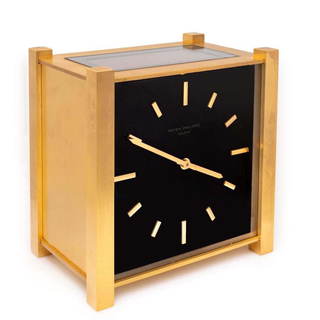 Patek Philippe, Ref. 928, Brass 'Pendule Carrée' Desk Clock (1 of 3)