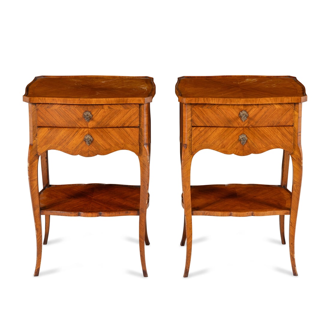 A Pair of Louis XV Style Tulipwood Side Tables (1 of 3)