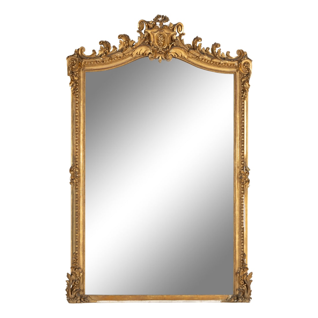 A Napoleon III Carved Giltwood Mirror (1 of 2)