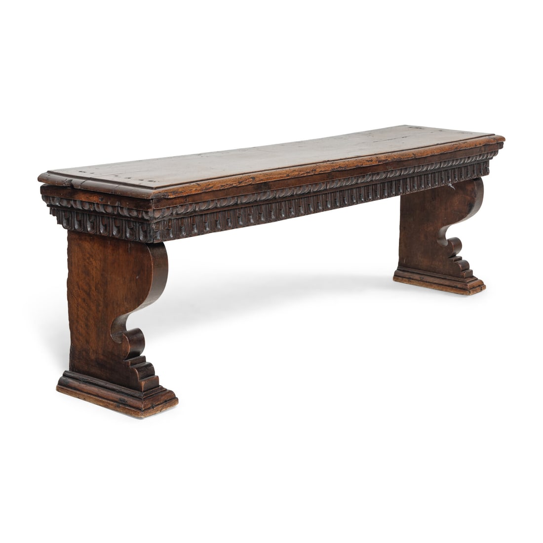 An Italian Renaissance Style Carved Walnut Bench (1 of 2)