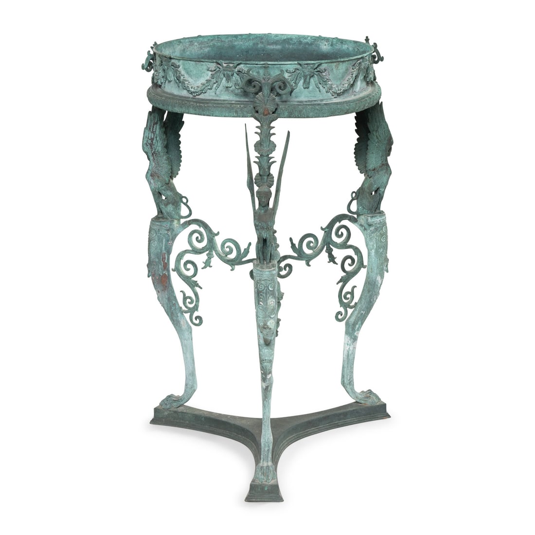 An Italian Green Patinated Bronze Tripod Athénienne (1 of 3)