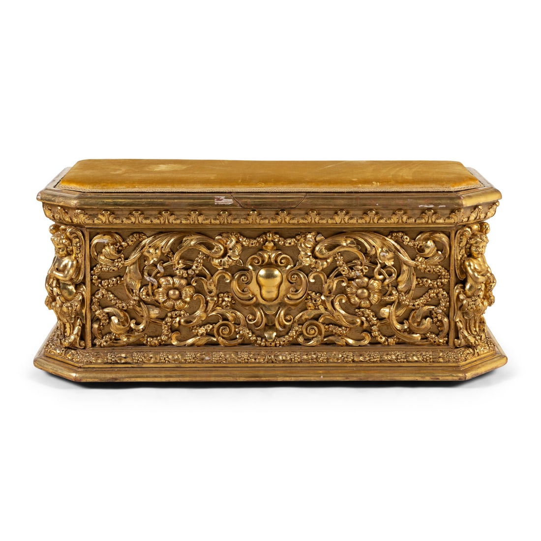 An Italian Baroque Style Carved Giltwood Chest (1 of 4)