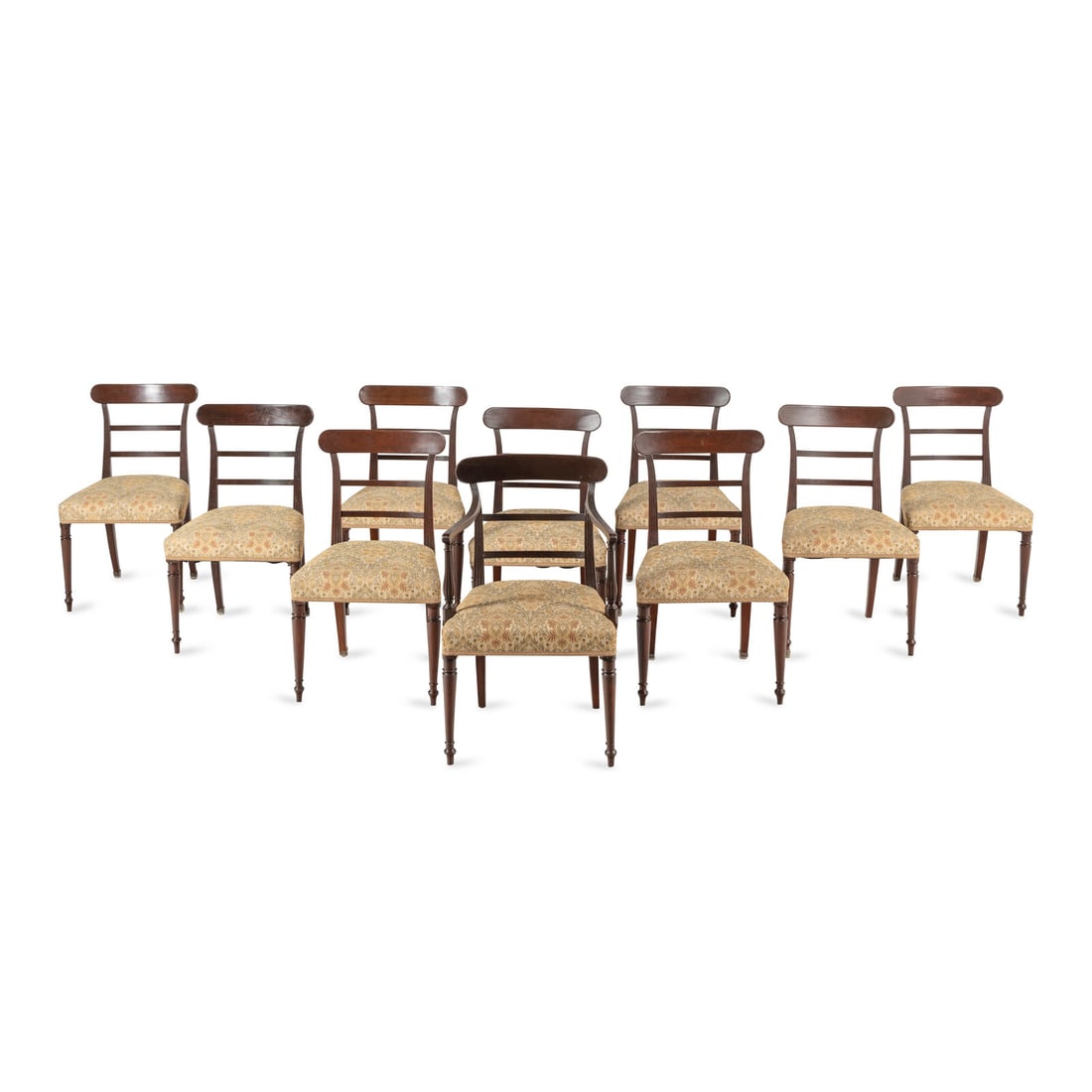 A Set of Eleven George III Mahogany Dining Chairs (1 of 3)
