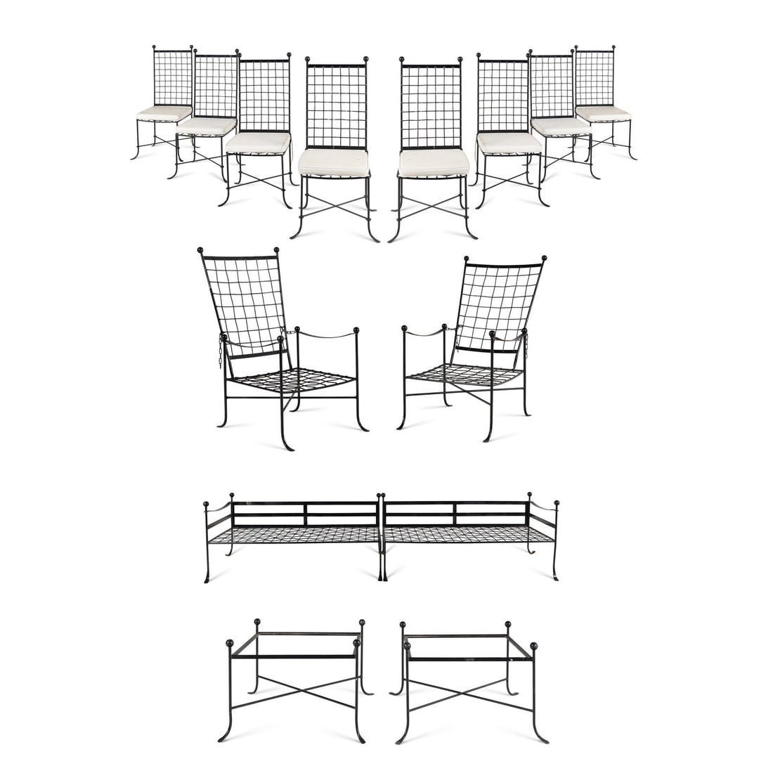 A Painted Metal Fifteen-Piece Garden Suite (1 of 5)