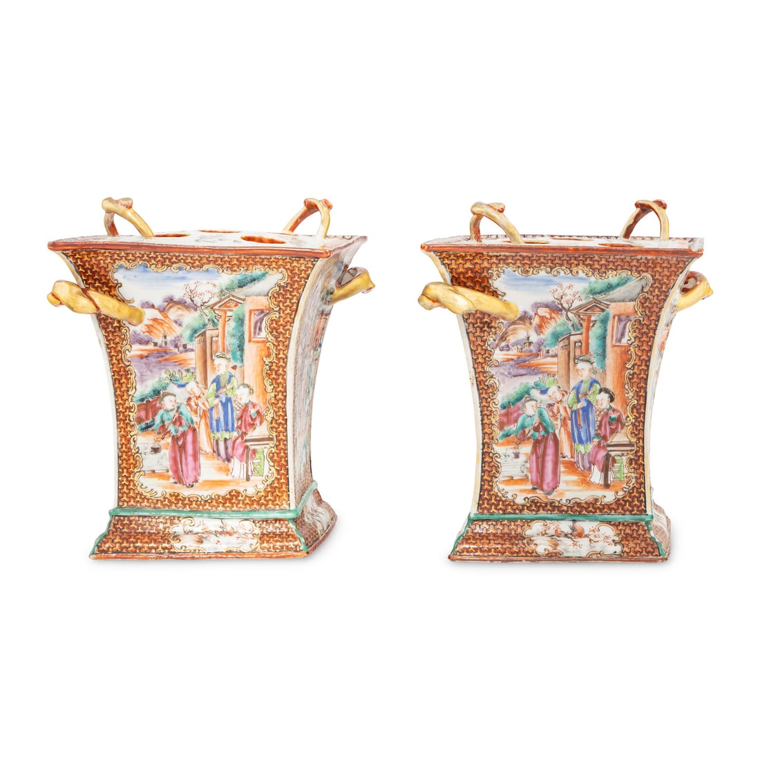 A Pair of Chinese Export Porcelain Bough Pots (1 of 5)